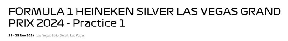 نتایج تمرین اول گرندپری فرمول 1 های‌نکن سیلور لاس وگاس 2024 و بررسی پرکتیس یک فرمول یک لاس وگاس (FORMULA 1 HEINEKEN SILVER LAS VEGAS GRAND PRIX 2024 - Practice 1) Report FP1