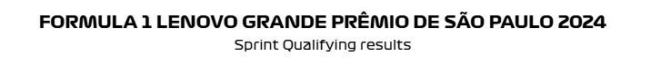  نتایج کواليفیکیشن اسپرینت گرند پری برزیل 2024: رقابت‌های فرمول 1 در سائو پائولو (Sprint Qualifying)