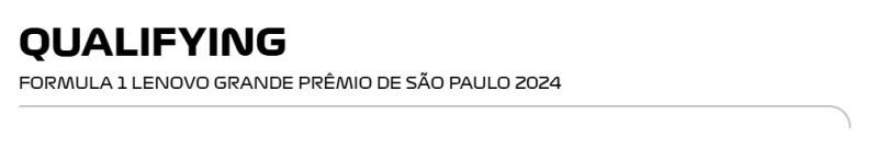 نتایجه تعیین خط مسابقه فرمول یک پیست سائو پائولو 2024 (Qualifying)